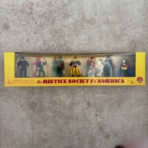 JUSTICE SOCIETY OF AMERICA PVC Set Vintage 1999 DC Direct 7 Piece New In Box New